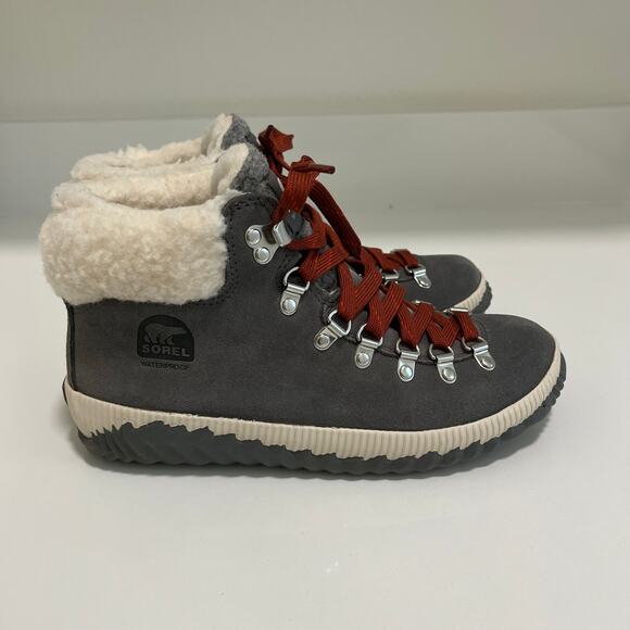 Sorel‎ Out N About Plus Conquest Waterproof 'Quarry' Winter Boots Size 7.5 - Picture 1 of 7